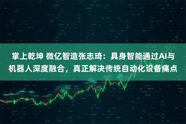 掌上乾坤 微亿智造张志琦：具身智能通过AI与机器人深度融合，真正解决传统自动化设备痛点